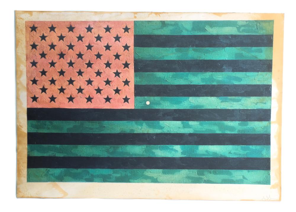 Appraisal: JASPER JOHNS FLAG MORATORIUM LITHOGRAPH SIGNEDJasper Johns American b Flag