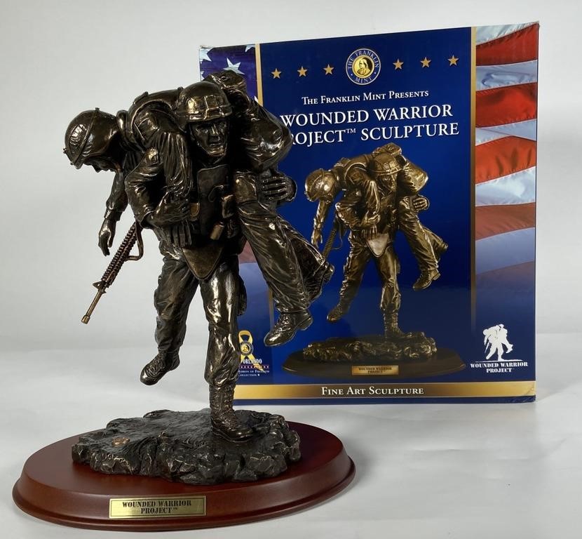 Appraisal: Franklin Mint Wounded Warrior Project sculpture was designed by Steven