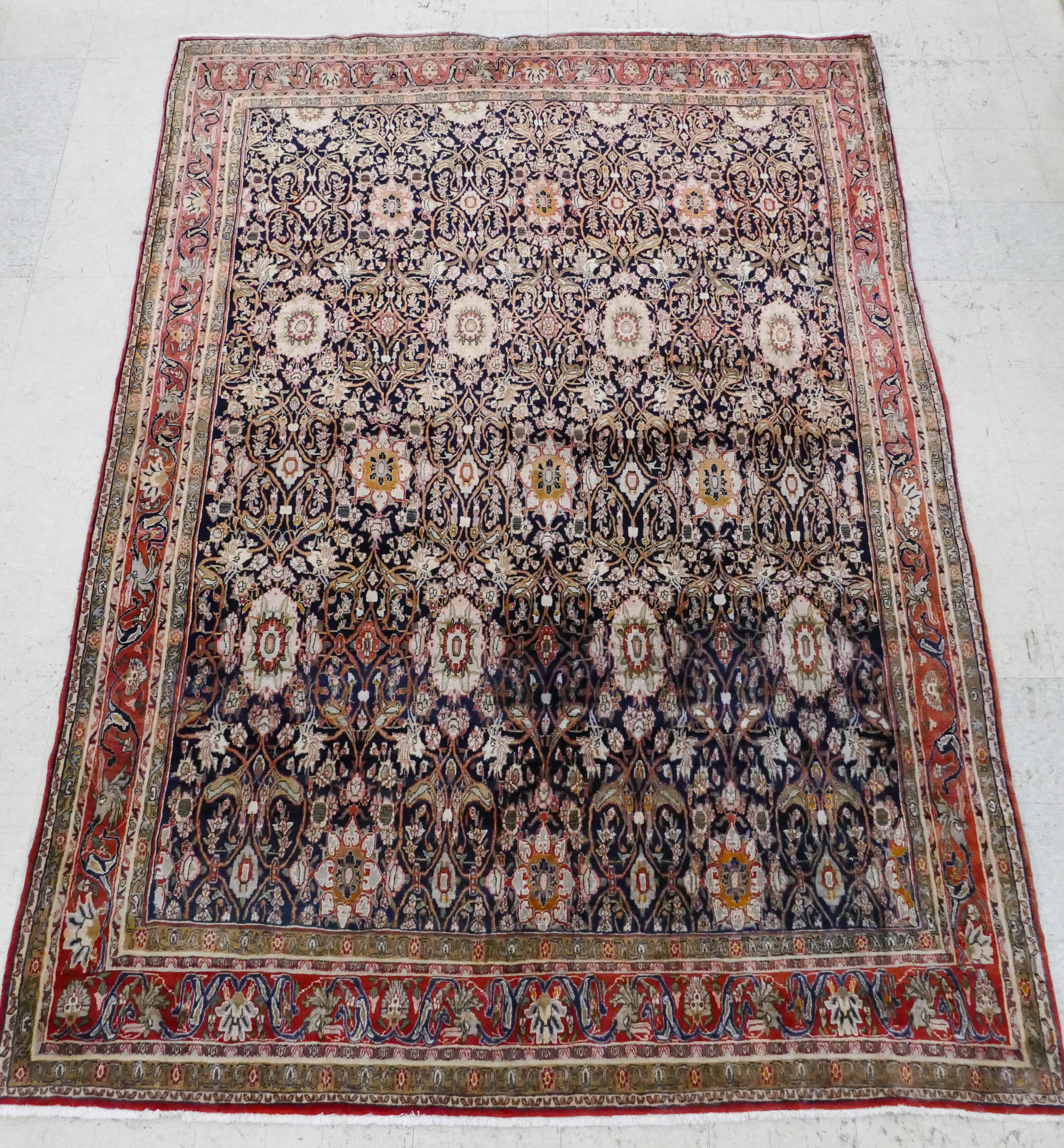 Appraisal: Persian Floral Oriental Rug ' ''x ' '' Floral field