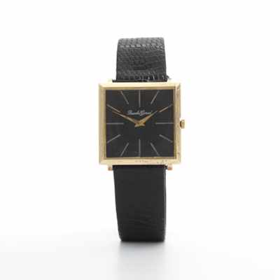 Appraisal: A Gentleman's Bueche Girod Wrist Watch k yellow gold square