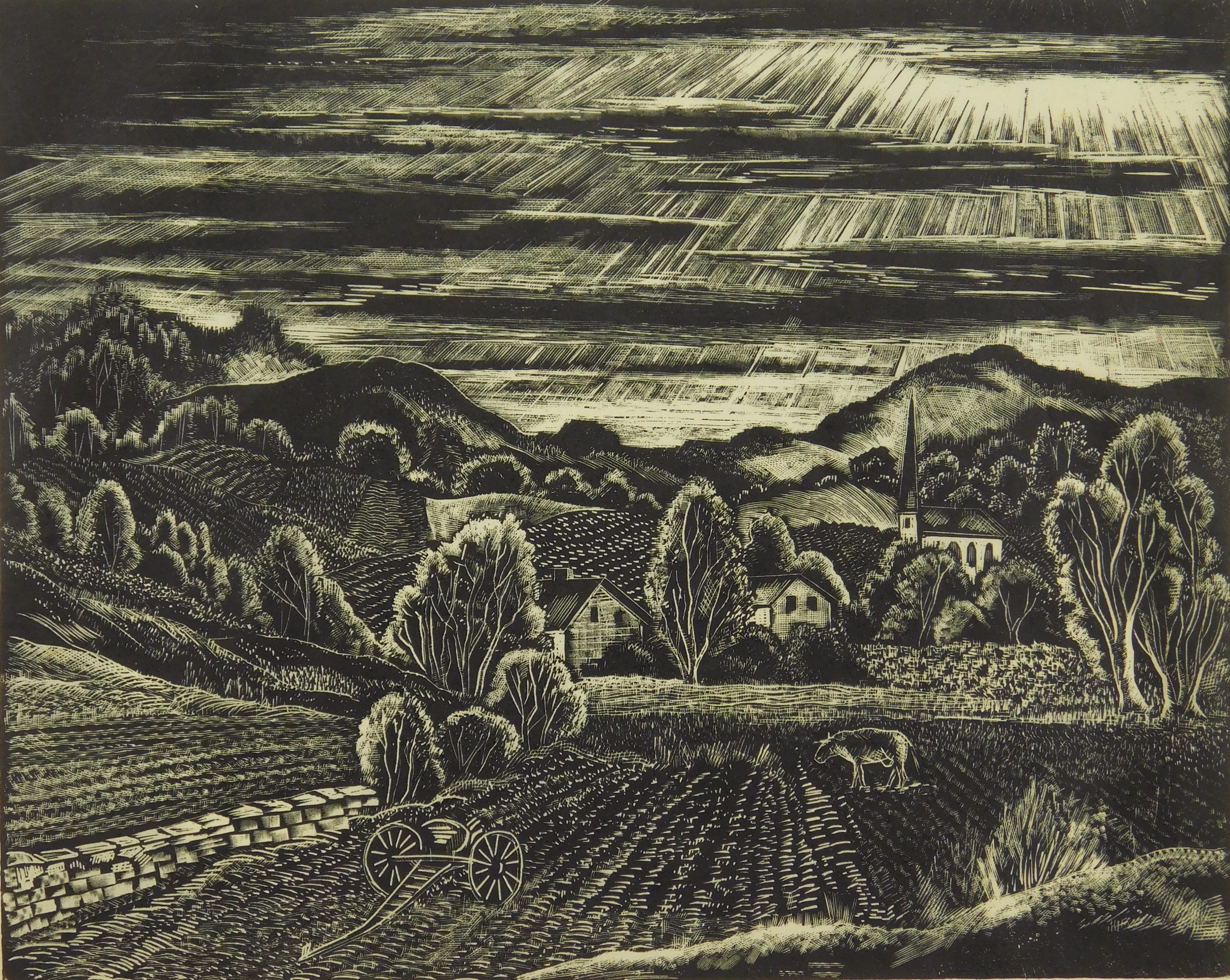 Appraisal: Emil Ganso - ''Sunrise'' Smith R- D - wood engraving