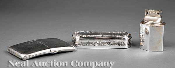 Appraisal: A George V Sterling Silver Cigarette Case John Millward Banks