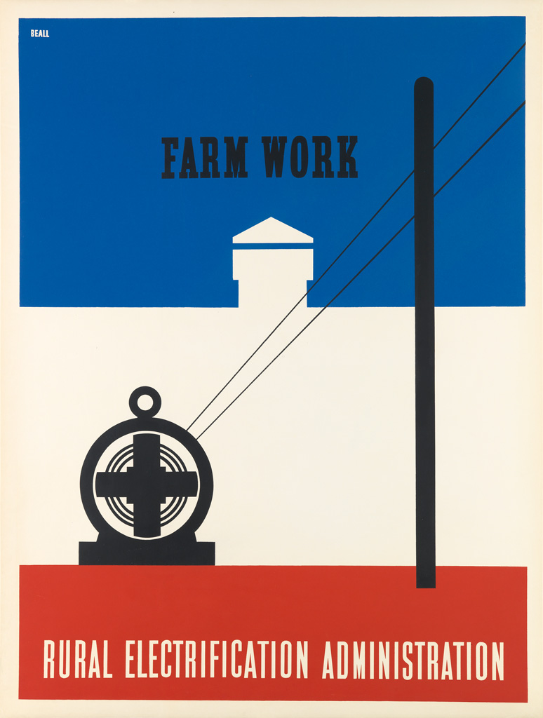 Appraisal: LESTER BEALL - FARM WORK RURAL ELECTRIFICATION ADMINISTRATION x inches