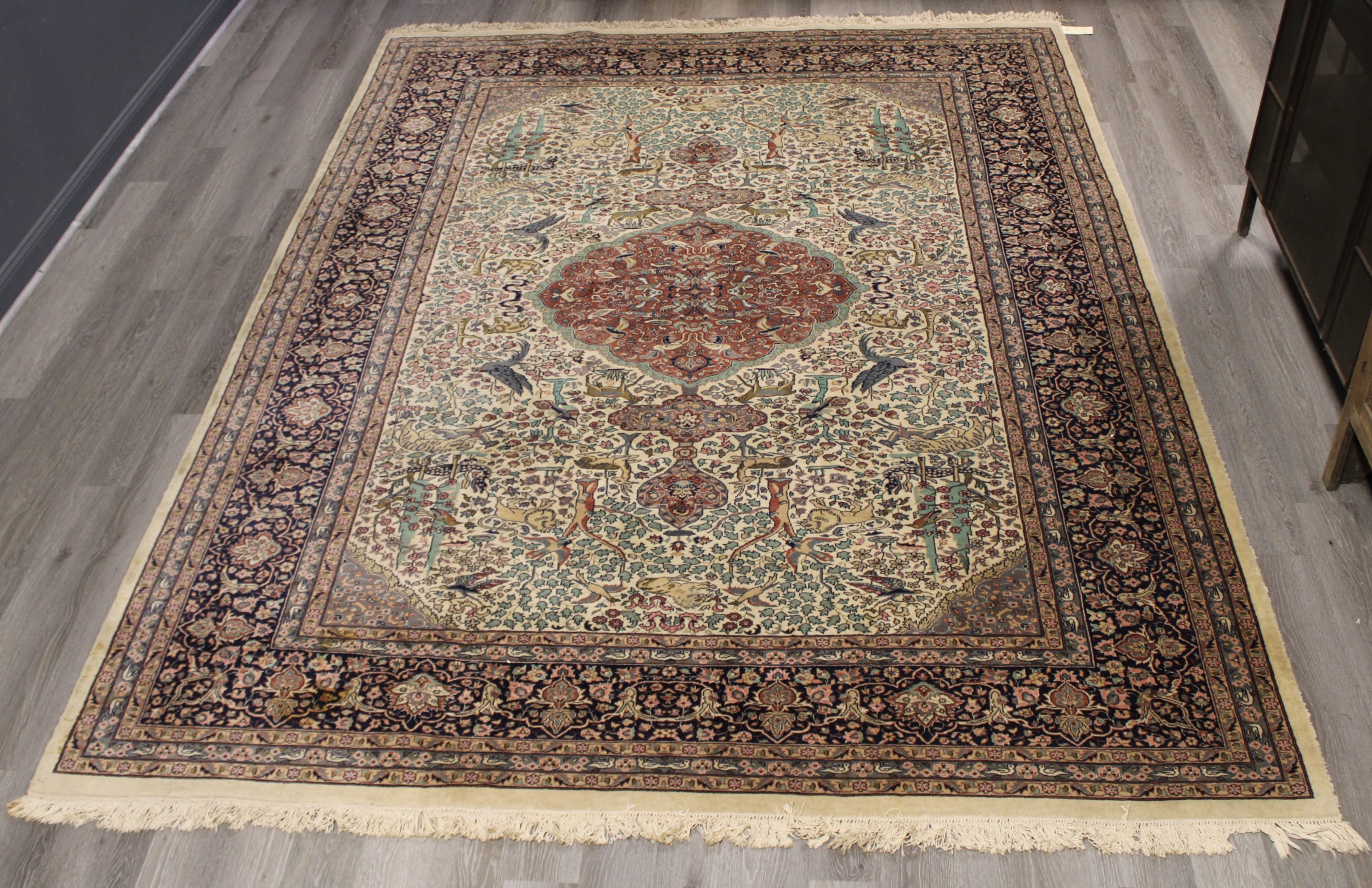 Appraisal: VINTAGE AND FINELY HAND WOVEN CARPET Great Tree of life