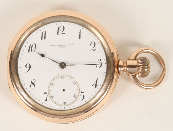 Appraisal: Patek Philippe pocket watch in K yellow gold case Staff