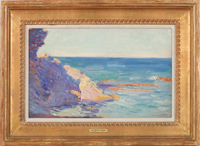 Appraisal: HIPPOLYTE PETITJEAN - LA MER Oil on panel unsigned with