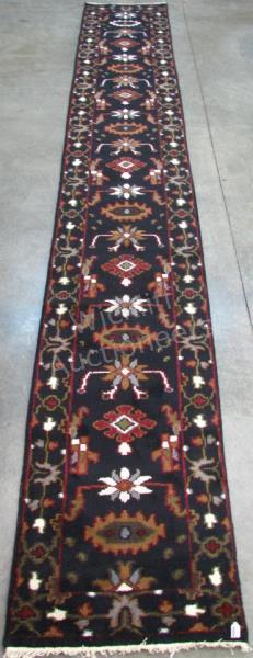 Appraisal: A Handmade ' Oriental Runner Mahal design black field with