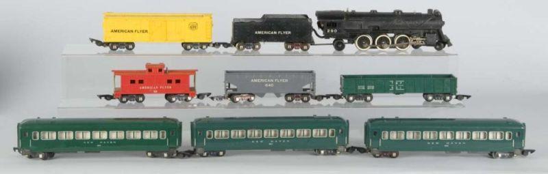 Appraisal: American Flyer S-Gauge Train Set Description Includes steam engine and