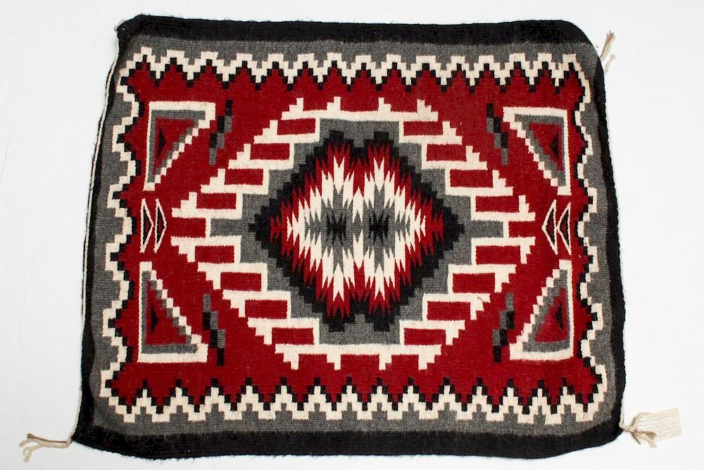 Appraisal: Navajo American Indian Woven Rug ' X ' Native American