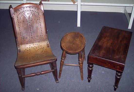 Appraisal: An oval stool on turned legs and stretchers a bidet