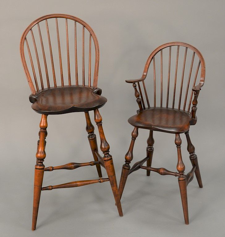 Appraisal: Two piece D R Dimes lot including a bar stool