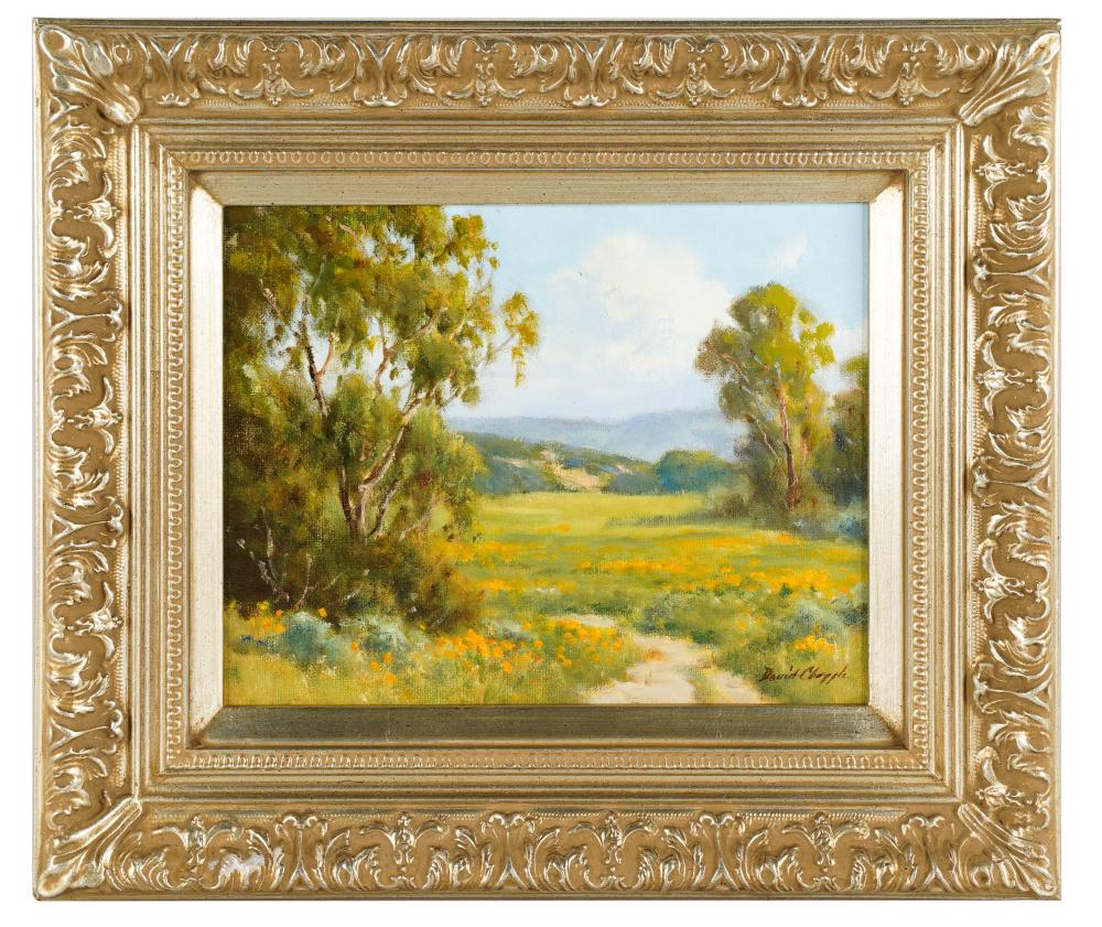 Appraisal: DAVID CHAPPLE SPRING BLOOM oil on board signed lower right