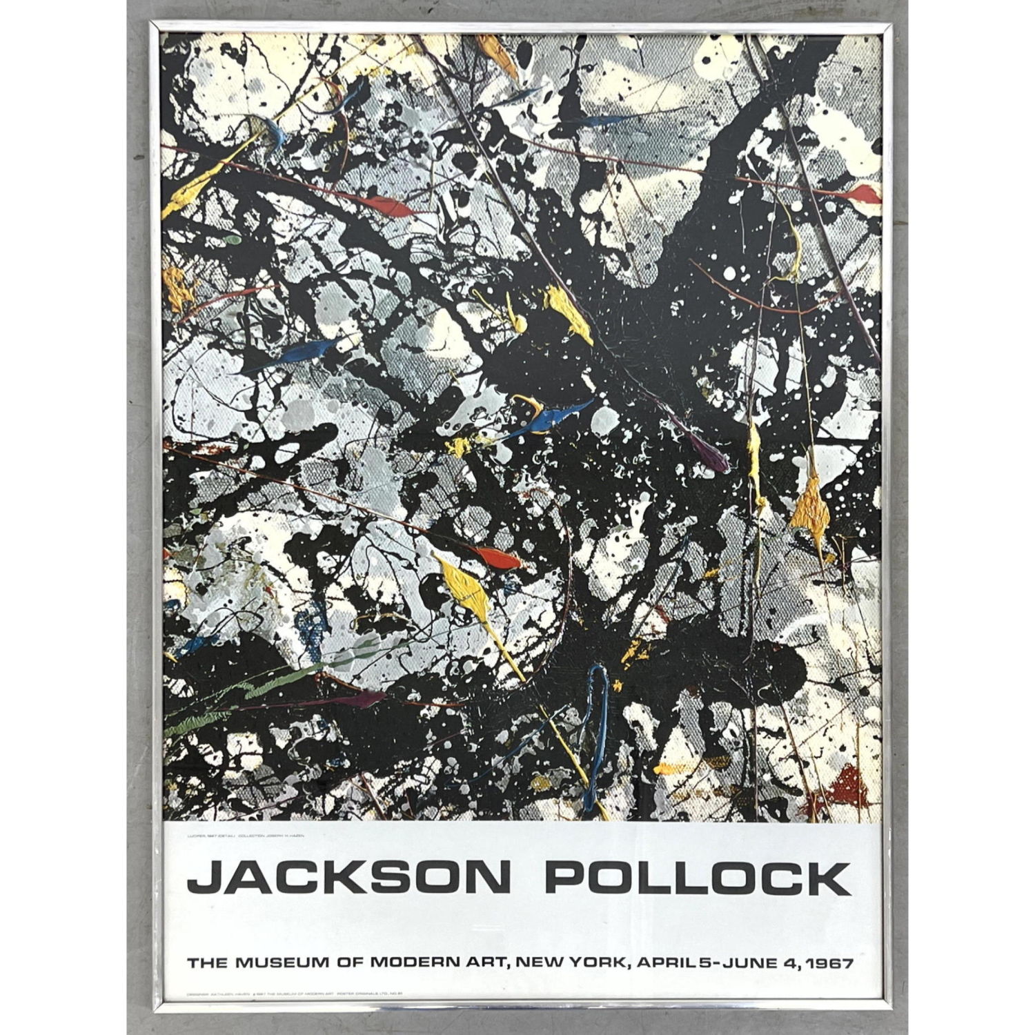 Appraisal: JACKSON POLLOCK Original exhibition poster The Museum of Modern Art