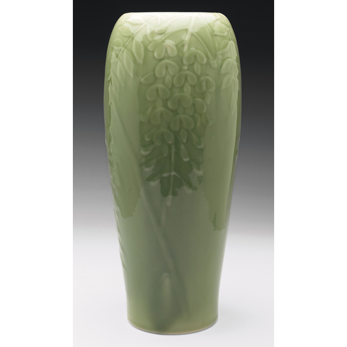 Appraisal: Rookwood vase large tapered shape with a wisteria design in