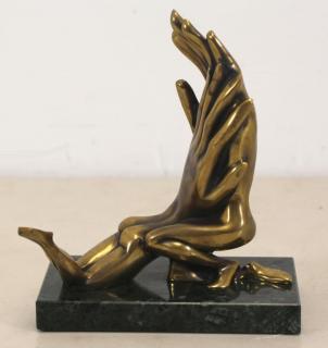 Appraisal: GRITSENKO Bronze Modernist Sculpture Stamped VEL on one leg with