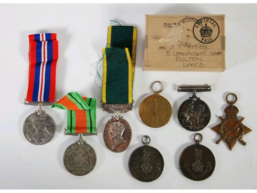 Appraisal: THREE WORLD WAR I SERVICE MEDALS viz - Star -