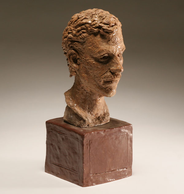 Appraisal: Robert Lohman American - Portrait Bust of Dave Graf glazed