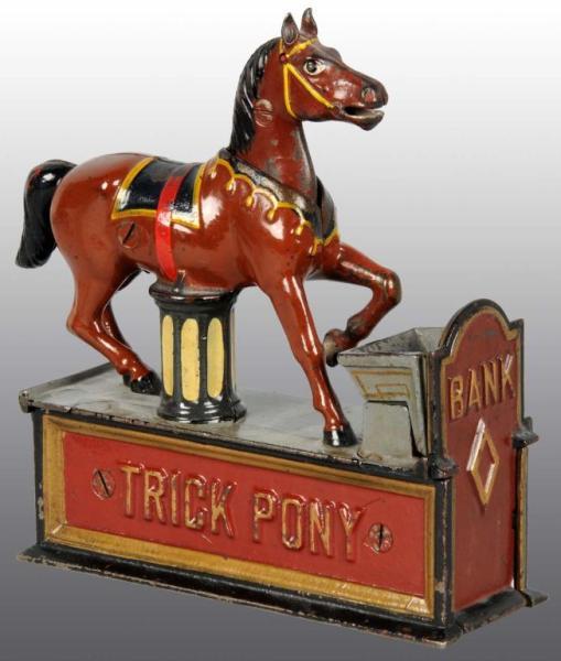 Appraisal: Cast Iron Trick Pony Mechanical Bank Description Manufactured by Shepard