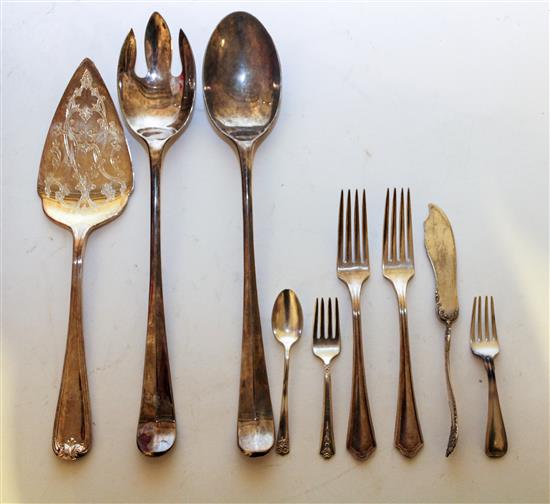 Appraisal: Sale Lot A Group of Silver and Silver-Plate Flatware and