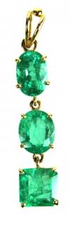 Appraisal: A Ladies Karat Emerald Pendant A Ladies Karat Emerald Pendant