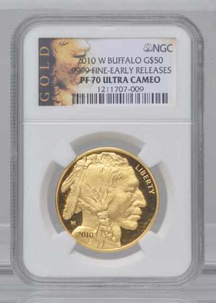 Appraisal: W Buffalo Proof Gold Coin Description ounce PF- Ultra Cameo