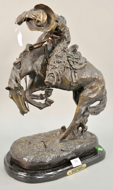 Appraisal: After Frederic Remington - bronze sculpture Rattlesnake marked on base