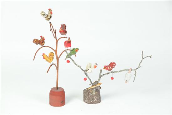 Appraisal: TWO BIRD TREES American late th century mixed woods Two