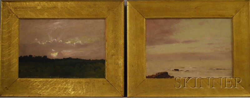 Appraisal: Lockwood de Forest American - Two Framed Paintings Landscape and