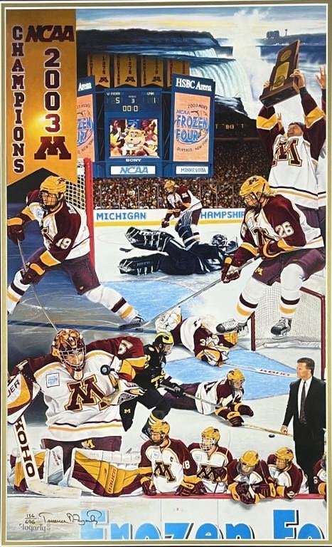 Appraisal: Terrence Fogarty Gopher Hockey NCAA ChampionsLimited Edition Hand Signed Print