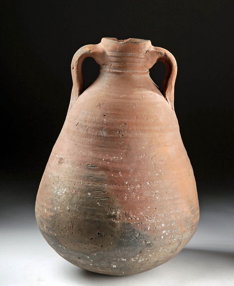 Appraisal: th C Holyland Byzantine Pottery Storage Jar Originally Listed At