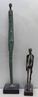 Appraisal: Bronze Sculptures Signed Not Tall patinated sculpture apparently unsigned h