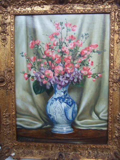 Appraisal: A L Grace early th century Still life of spindle