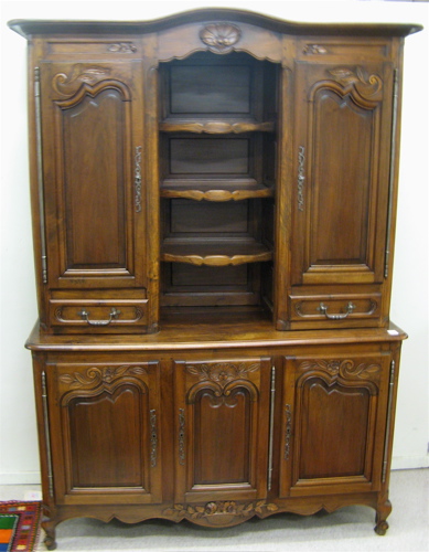 Appraisal: WALNUT AND BURL WALNUT BUFFET-VASSILIER French c in two sections