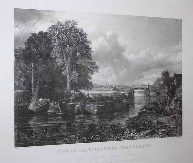 Appraisal: VIEW ON THE RIVER STOUR NEAR DEDHAM PRINT AFTER CONSTABLE