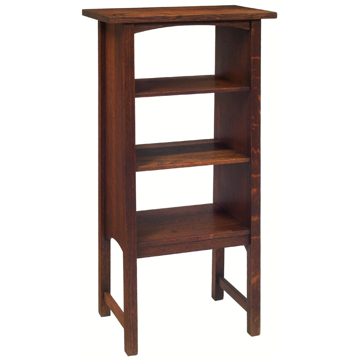 Appraisal: Gustav Stickley magazine stand Harvey Ellis influence rectangular top over