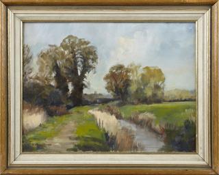 Appraisal: Ron Jones English Welsh Landscape with Stream Ron Jones English