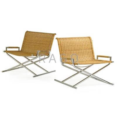 Appraisal: WARD BENNETT Pair of lounge chairs Condition Report