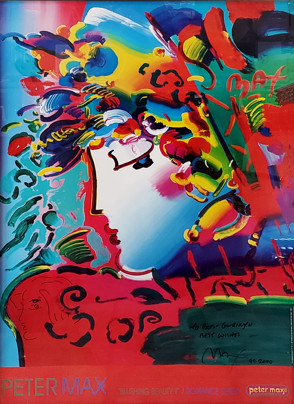 Appraisal: SIGNED PETER MAX POSTER ''Blushng Beauty II'' from the Romance