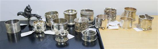 Appraisal: Sale Lot A Collection of Silver-Plate Napkin Rings items total