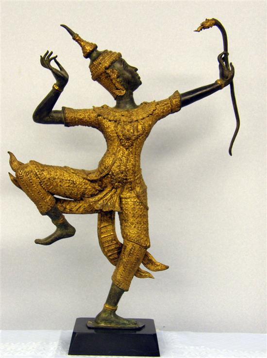 Appraisal: Twentieth century bronze and gilt figure Hindu God Of Milkmaids