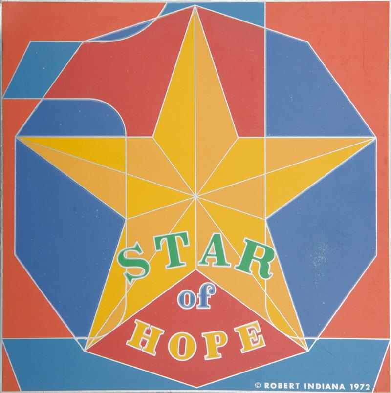 Appraisal: ROBERT INDIANA b STAR OF HOPE TWO PLAQUES Two enamel