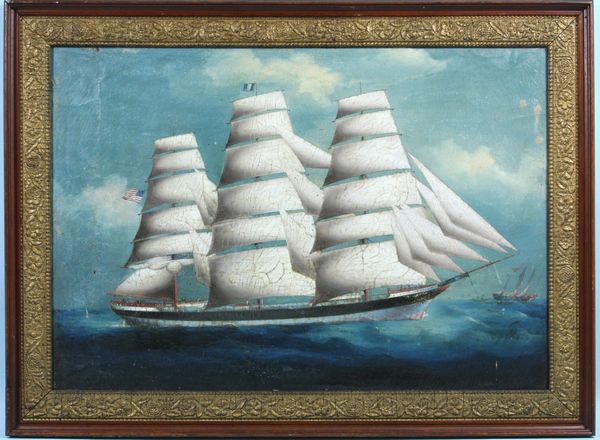 Appraisal: Chinese port painting of the U S clipper ship 'TF