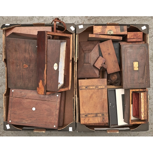 Appraisal: Miscellaneous Victorian mahogany rosewood and walnut writing and other boxes