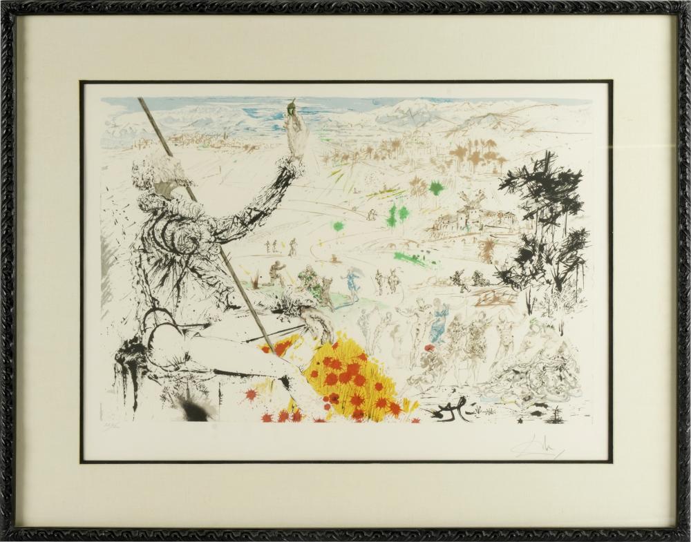 Appraisal: SALVADOR DALI - ABSTRACTcolored lithograph signed in pencil lower right