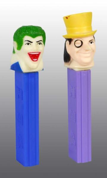 Appraisal: Lot of Character Softhead Pez Dispensers Description Includes the Joker