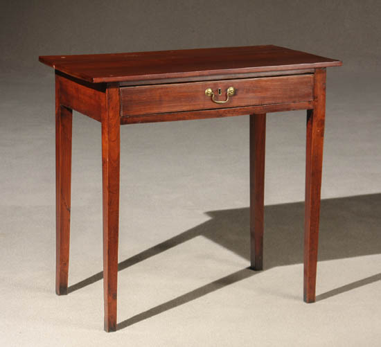 Appraisal: Federal Maple Side Table New England Circa Top with repairs