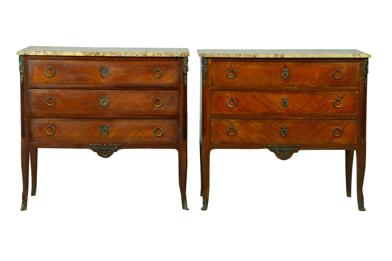 Appraisal: - Late th Early th C Pair of French Marquetry