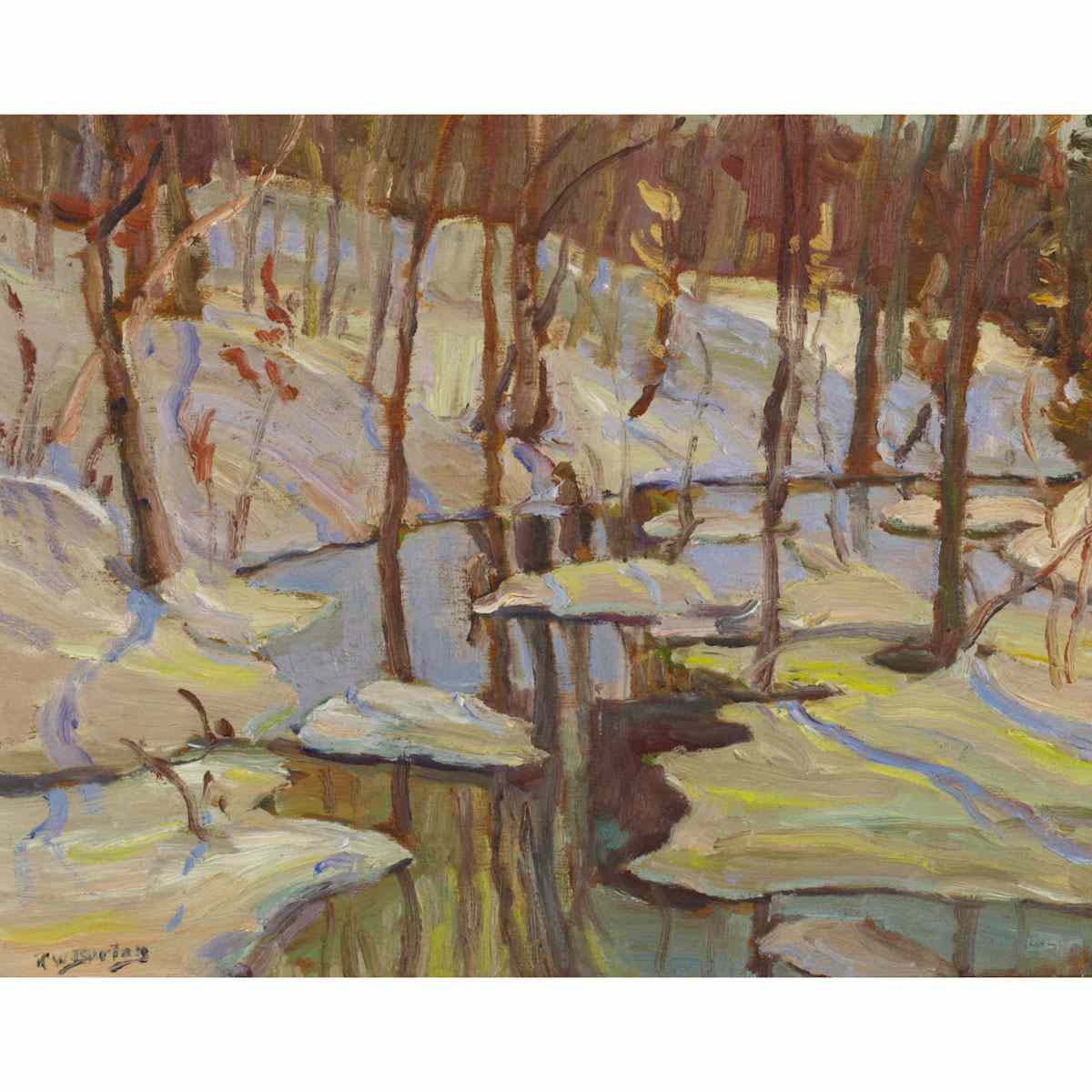 Appraisal: RALPH WALLACE BURTON SPRING CREEK NEAR BULKINGHAM QUE Medium oil