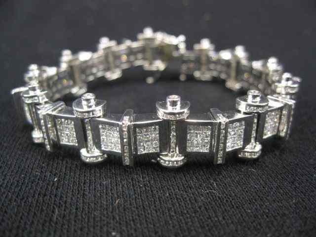 Appraisal: Diamond Bracelet diamonds roundand square totaling carats in heavy k