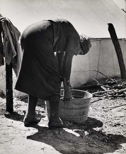 Appraisal: LANGE DOROTHEA - PETERSEN ROLF Migrant Worker Silver print x